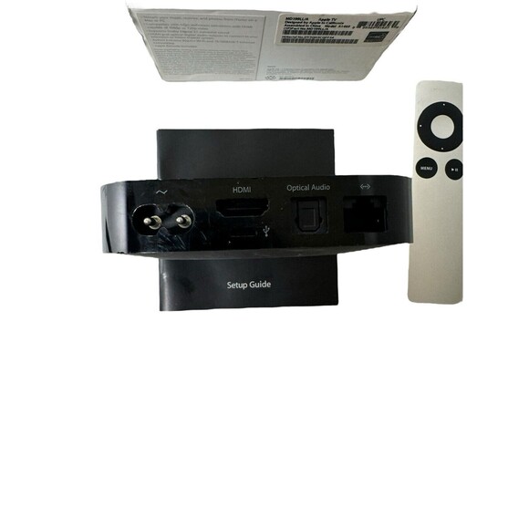 Apple TV 2nd Generation A1378 Streaming Media Player MC572LL/A- W/ Remote-Tested - Picture 4 of 12